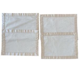 Lot of 4 Waterford Ivory Placemats‎ Crosshaven waffle pattern 12.5" x 18" vtg